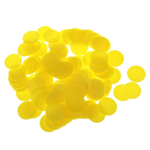 100 sztuk plastikowych znaczników Bingo na kolor żółty