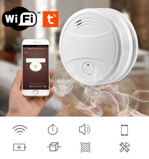 Беспроводной детектор дыма WIFI ДЕТЕКТОР TUYA