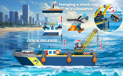 КОНСТРУКТОР «КОРАБЛЬ OCEAN EXPLORER» С СВЕТОДИОДАМИ — ОБУЧАЮЩАЯ ИГРУШКА, 542 ЭЛЕМЕНТА, ДЛЯ ДЕТЕЙ ОТ 6 ЛЕТ