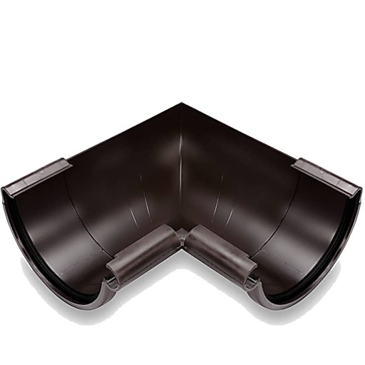 Narożnik pcv wewnętrzny kąt 90° do rynny 90mm GALECO PVC ciemnobrązowy