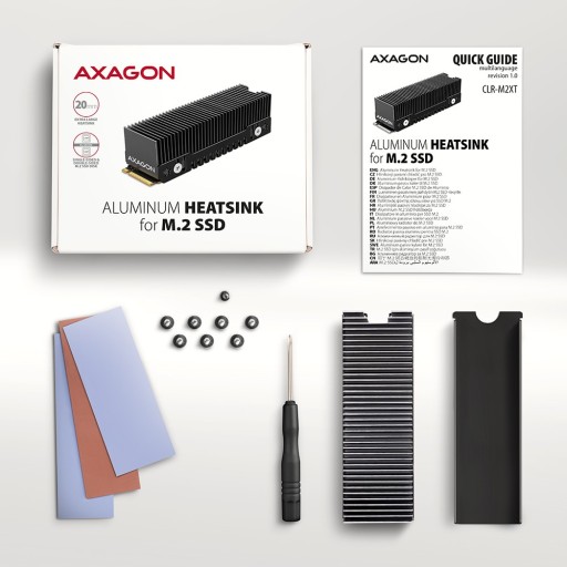 Radioator Chłodnica aluminiowa pasywna do dysku M.2 SSD ALU wysokość 24mm