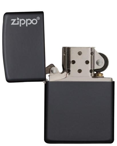 Оригинальная зажигалка Zippo, черный матовый логотип