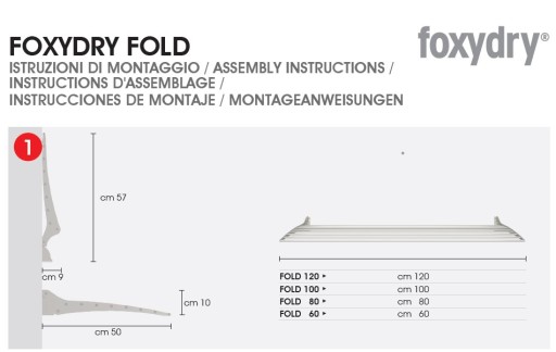 Foxydry Fold, настенная сушилка 80см