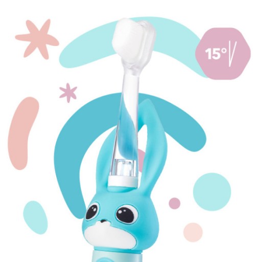 Звуковая зубная щетка для детей 0-3 лет с нановолокнами и светодиодом, Vitammy Bunn