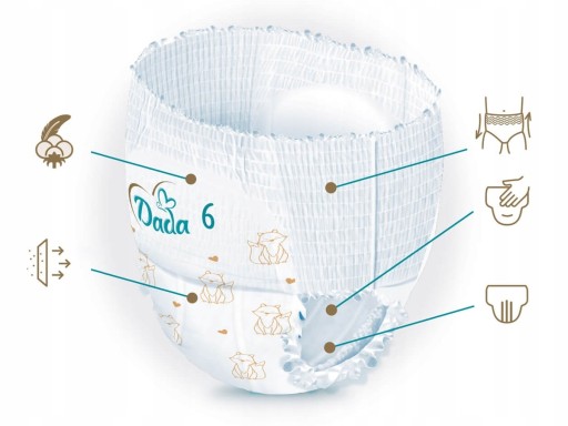Подгузники Dada Extra Care Pants 6 XL 16-30 кг 96 шт.