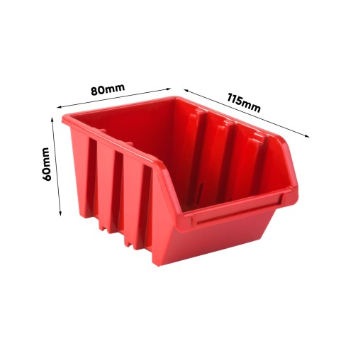 POJEMNIK MAGAZYN ORGANIZER KUWETA 10x NP4 czerwone