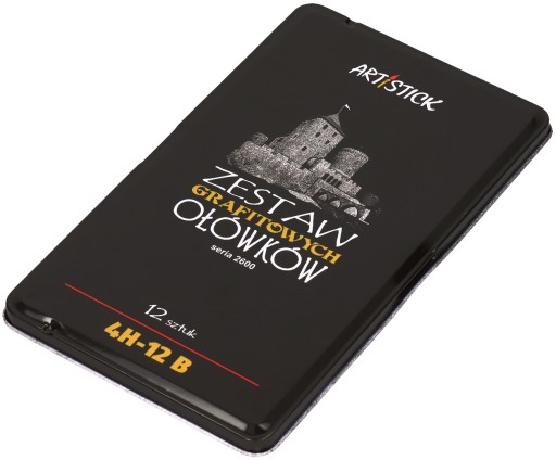 SKETCHBOOK B5 ARTISTICK КАРАНДАШИ 4H-B12 УГОЛЬНЫЙ ЛАСТИК