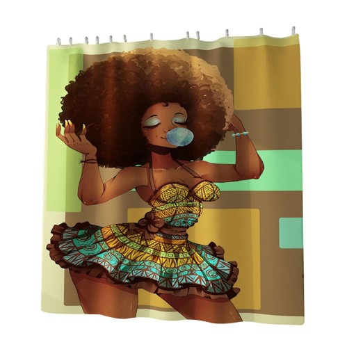 Подкладка для занавески для душа PEVA Mildew African Women_C