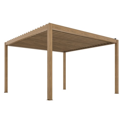 Pergola ogrodowa tarasowa altana 4x4 m elektryczny dach oświetlenie LED