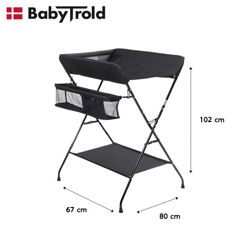 СКЛАДНОЙ МОБИЛЬНЫЙ ПЕЛЕНАЛЬНЫЙ СТОЛИК BABYTROLD ЧЕРНЫЙ 15 КГ