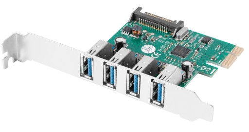 LANBERG USB 3.1 4-портовая карта PCI Express + дорожка