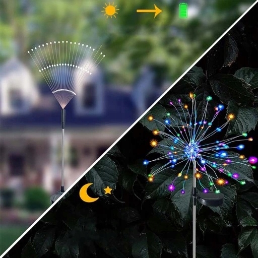 2x СОЛНЕЧНАЯ ЛАМПА ДЛЯ САДОВОГО УКРАШЕНИЯ ОДУВШИНКИ 150 LED