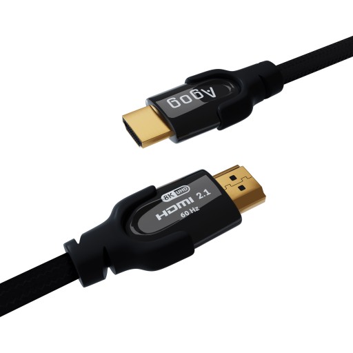 КАБЕЛЬ AGOG HDMI 2.1 8K 60 Гц 4K@120 Гц ETHERNET МЕДНАЯ HDR ОПЛЕТКА 1 м