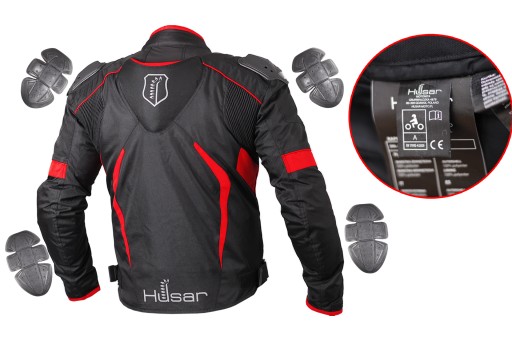 МОТОЦИКЛЕТНАЯ КУРТКА С ГОРБОМ HUSAR RAPID GP, красная