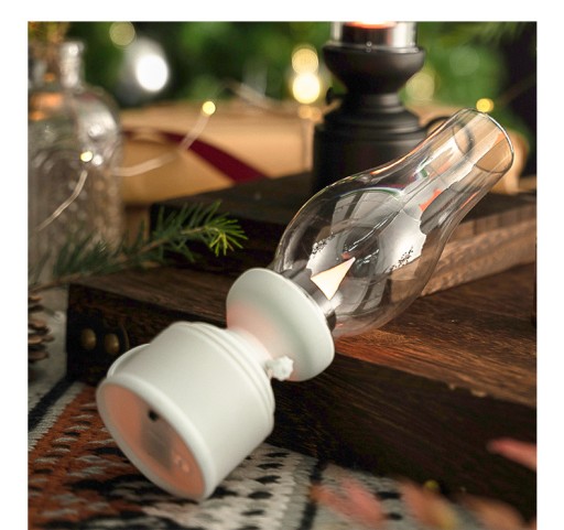 ELEKTRONICZNA LAMPA NAFTOWA BEZPŁOMIENIOWY KLOSZ OLEJOWY LAMPKA NOCNA