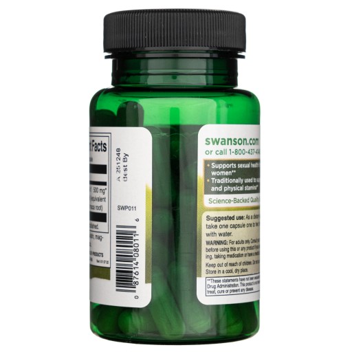 Maca Ekstrakt Korzeń 500 mg Swanson Libido 60 kaps