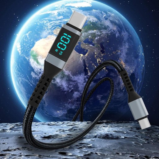 Кабель USB C — USB C, 5 А, PD, 100 Вт, кабели для быстрой зарядки, дисплей, 50 см