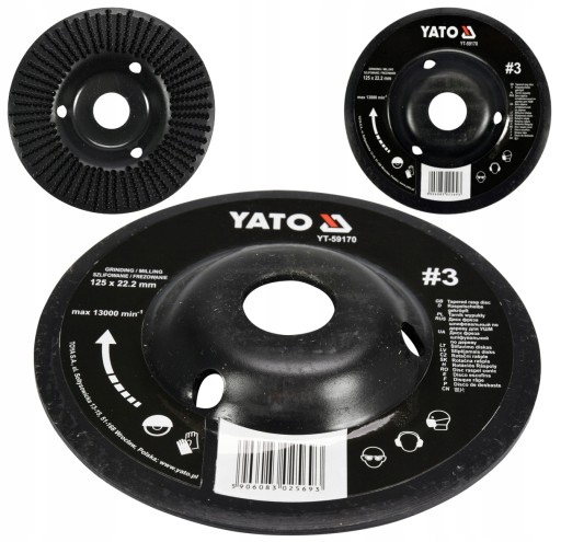 YATO YT-59170 Выпуклый рашпиль по дереву 125 мм № 3