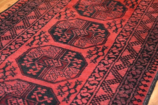 ОРИГИНАЛЬНЫЙ СТАРЫЙ АФГАНСКИЙ КОВЕР 85 x 300