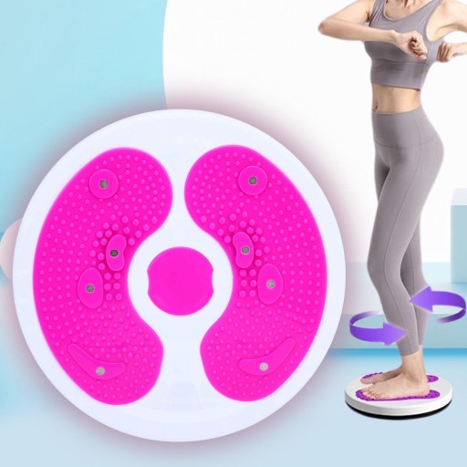 Машина для похудения Waist Twister розового и красного цвета