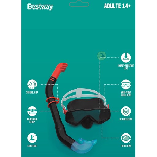 НАБОР ДЛЯ ДАЙВИНГА МАСКА + ТРУБА BESTWAY Трубка