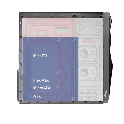 Akyga AK939BL Корпус ATX для ПК, 2 порта USB 2.0, черный