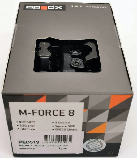 Педали XPEDO CXR M FORCE 8 SPD для CX / 295 г / 3 герметичных подшипника / ось Cr-MO