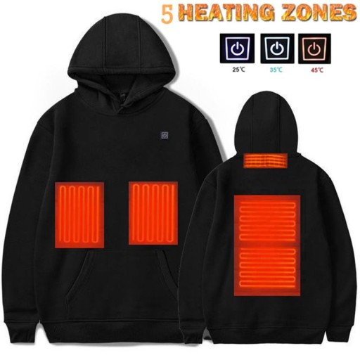 толстовка с капюшоном USB Heaty