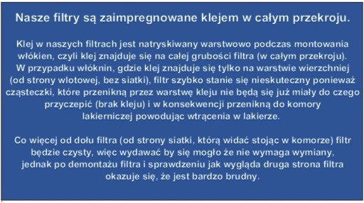 V650 Filtr sufitowy lakierni 2,1m 10 cm bieżących