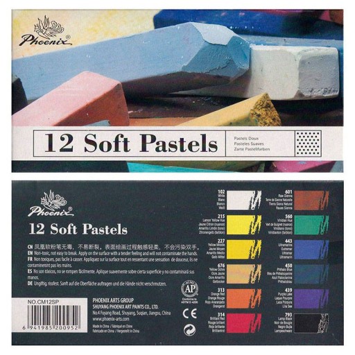 Набор сухих мелков SOFT PASTELS Феникс 12 шт.