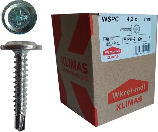 Wkręty samowiercące podkładkowe WSPC 4,2x25 500szt