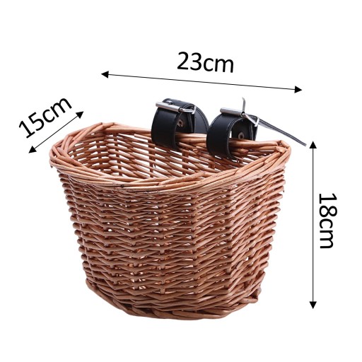 Organizer na koszyki wiklinowe na rower Łatwy montaż Kosz na kierownicę 23 cm x 18 cm x 15 cm
