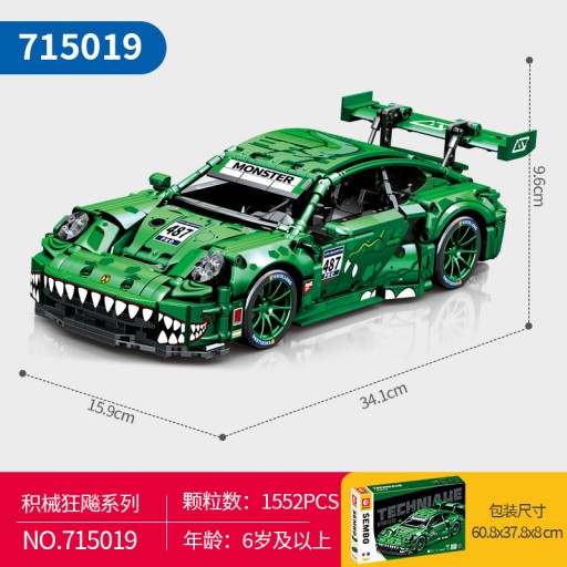 Senbao Building Block крутая гоночная модель в сборе, игрушка