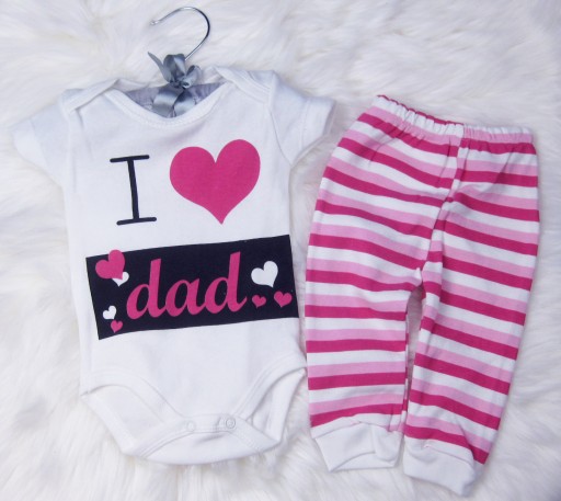 Хлопковый КОМПЛЕКТ Боди + брюки I LOVE DAD * 62