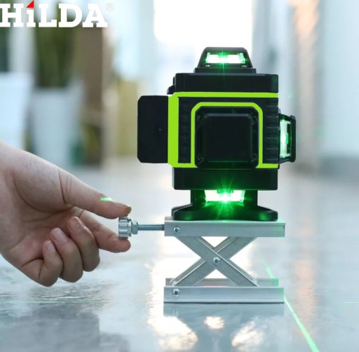 HILDA LASER KRZYŻOWY SAMOPOZIOMUJĄCY POZIOMICA 4D 360 STATYW 1,5 M