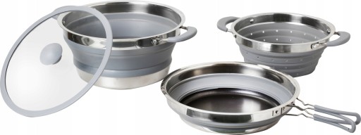 GARNKI TURYSTYCZNE SKŁADANE SILIKON BRUNNER VOLCANO PASTA AL VOLO 24 cm