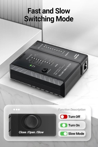 ДИОДНЫЙ ТЕСТЕР ДЛЯ СЕТЕВЫХ RJ45 И ТЕЛЕФОННЫХ КАБЕЛЕЙ RJ11 UTP/STP AMPCOM