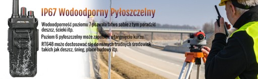 Рация Retevis RT648, водонепроницаемость IP67