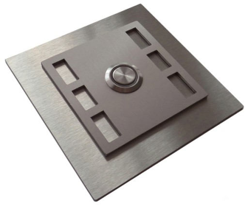 INOX LED кнопка звонка домофона 12/24/230В