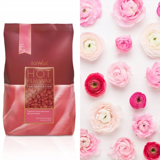 Набор из 2 твердых восков для депиляции в гранулах ItalWax ROSE + ШПАТЕЛЯ