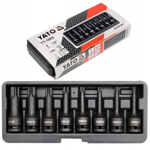 YATO YT-1065 НАБОР УДАРНЫХ КЛЮЧЕЙ TORX ГОЛОВКИ 1/2
