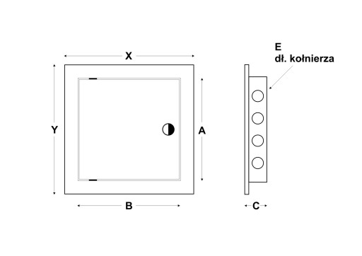 DRZWICZKI REWIZYJNE PLASTIKOWE 10X10 PCV 100 x 100