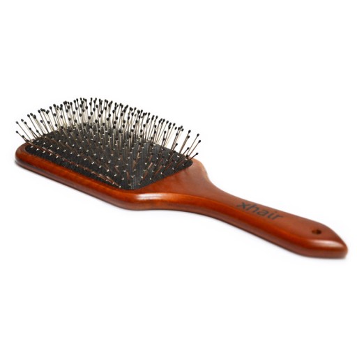 ПЛОСКАЯ деревянная щетка для распутывания волос с шариками Paddle Brush.
