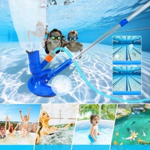 ODKURZACZ DO CZYSZCZENIA BASENU OCZKA WODNEGO z wysuwanym uchwytem 112 cm