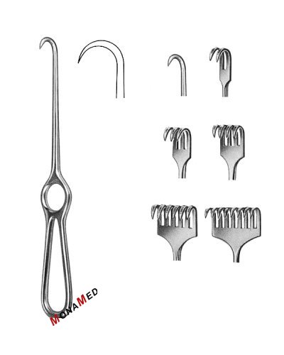 Hak do ran KOCHER 22.0cm ostry, 4 zęby