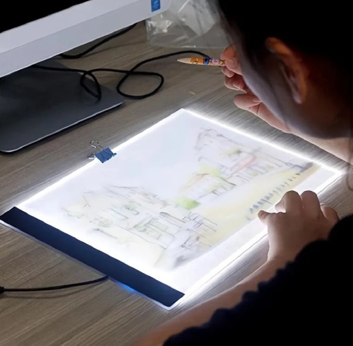 ДОСКА ДЛЯ ЧЕРТЕЖА A4 ДОСКА С 3D РАЗМЕРАМИ ПОРТАТИВНАЯ КАРТИНА С ПОДСВЕТКОЙ B