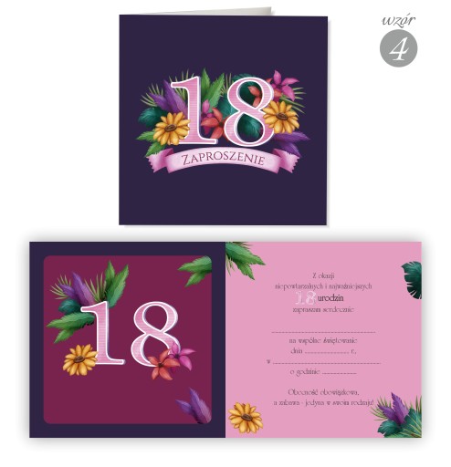 Приглашения на 18 - 10 штук + конверт