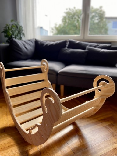 Деревянная качалка для детей - Montessori Colorful Rocker, размер M