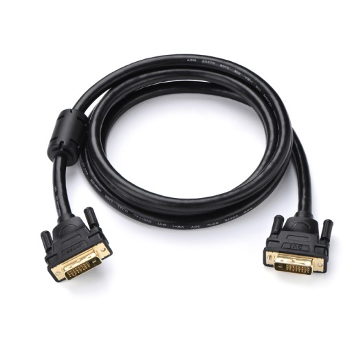 24+1 монитор HD 2K с кабелем DVI, подключенный к компьютеру
