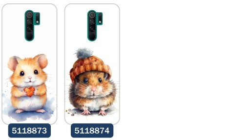 Чехол для Xiaomi Redmi 9 с рисунками хомячков и грызунов